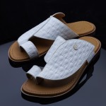 Men's sandal - Flat Sole with Heel - CL7952 Diamon   White