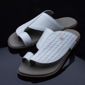 Men's sandal - Flat Sole with Heel -CL7952  White