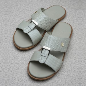 Men's sandal - Flat Sole without Heel - CR118.Etsy Mt Prl-Argent