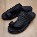 Men's sandal - Flat Sole without Heel - CR2025.Diamon Black