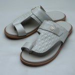 Men's sandal - Flat Sole without Heel - CR2025.Diamon Prl Argent